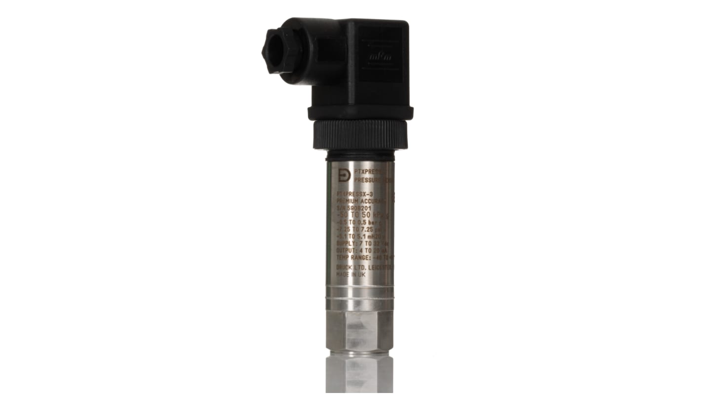 Druck PTXPRESSX Series Pressure Sensor, -0.5bar Min, 0.5bar Max, Analogue Output, Gauge Reading