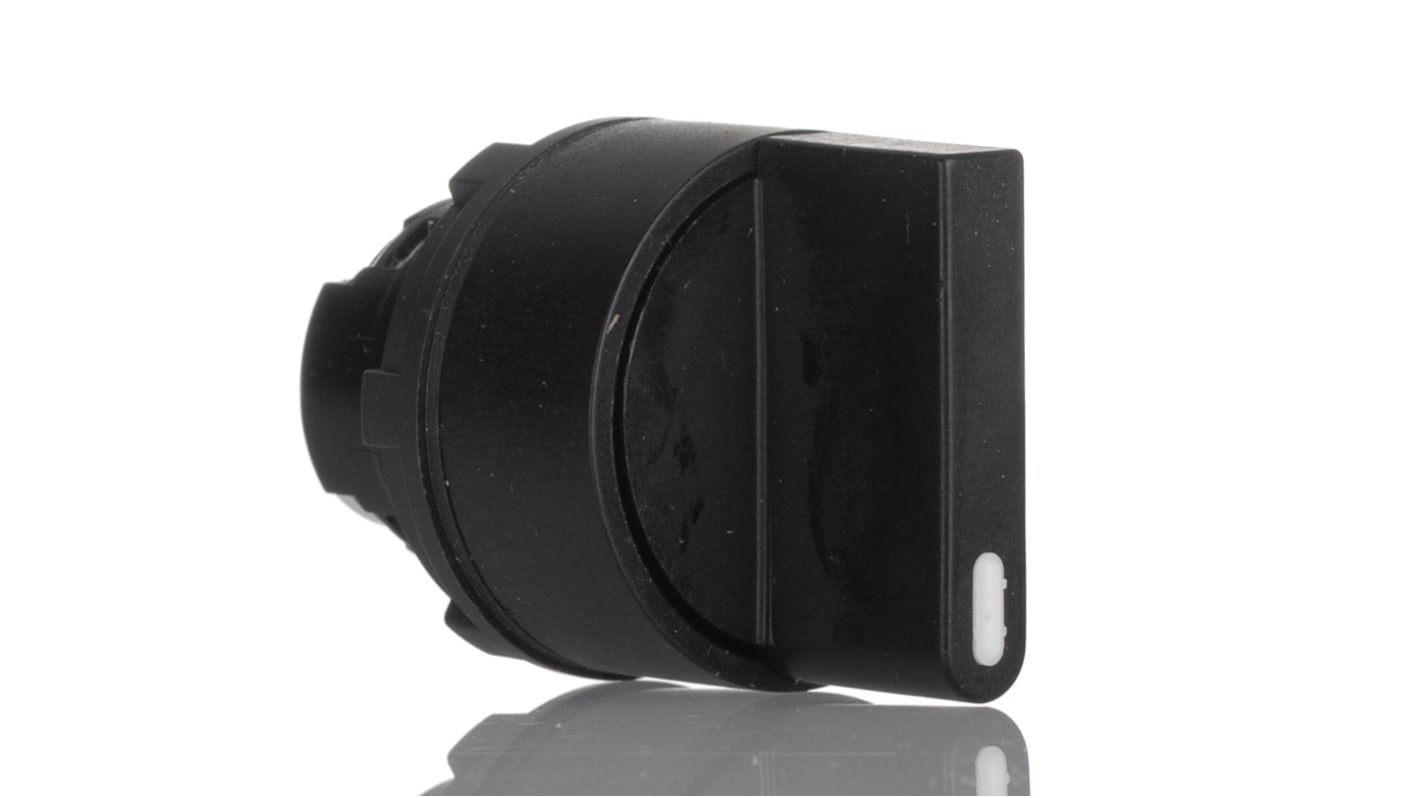 RS PRO 3 Position Selector Switch Head, 22.5mm Cutout, Black Handle