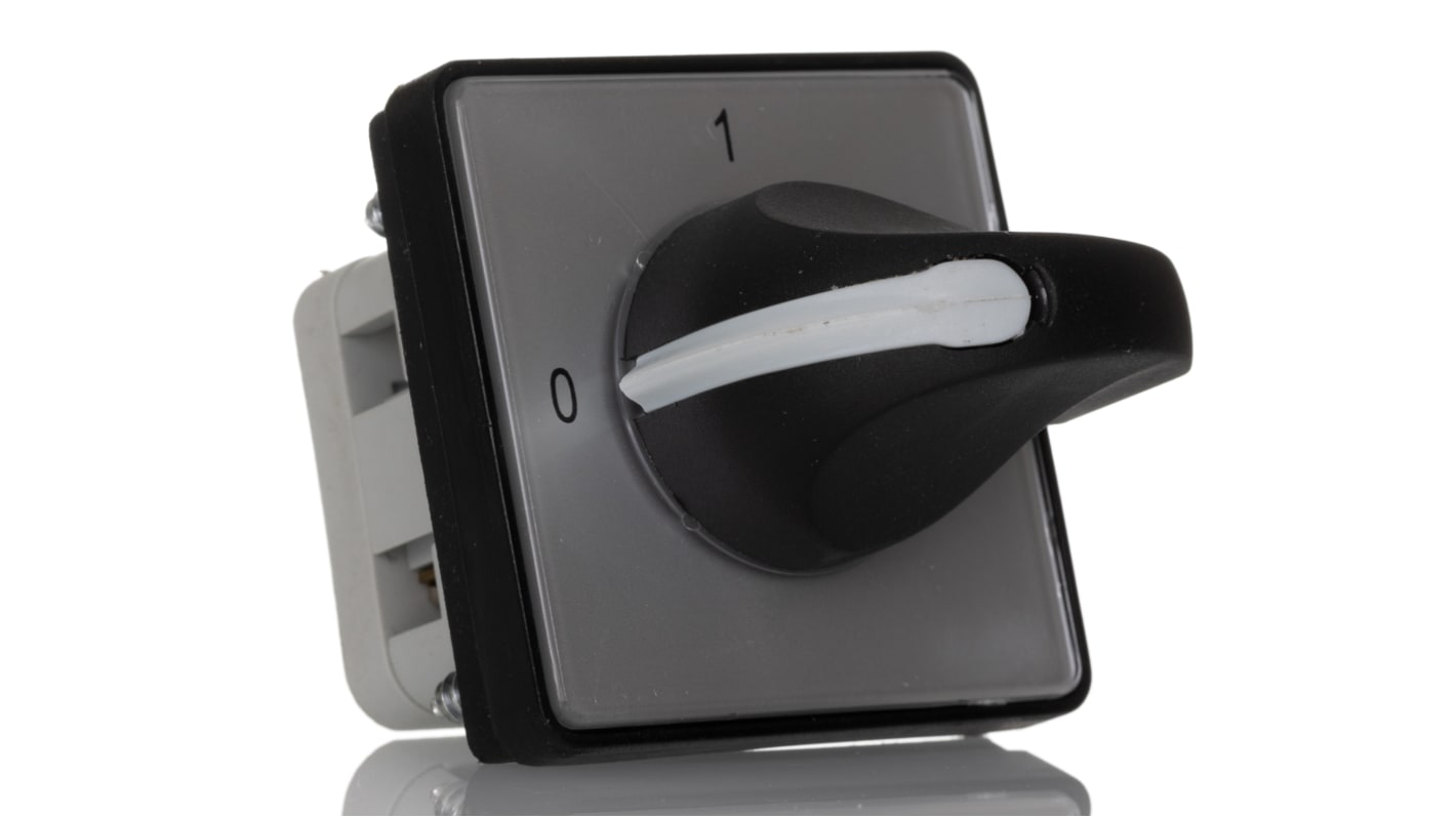 RS PRO, SP 2 Position 90° Rotary Cam Switch, 500V ac, 12A, Knob Actuator