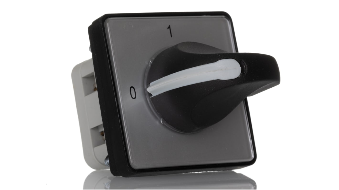 RS PRO, DP 2 Position 90° Rotary Cam Switch, 500V ac, 12A, Knob Actuator