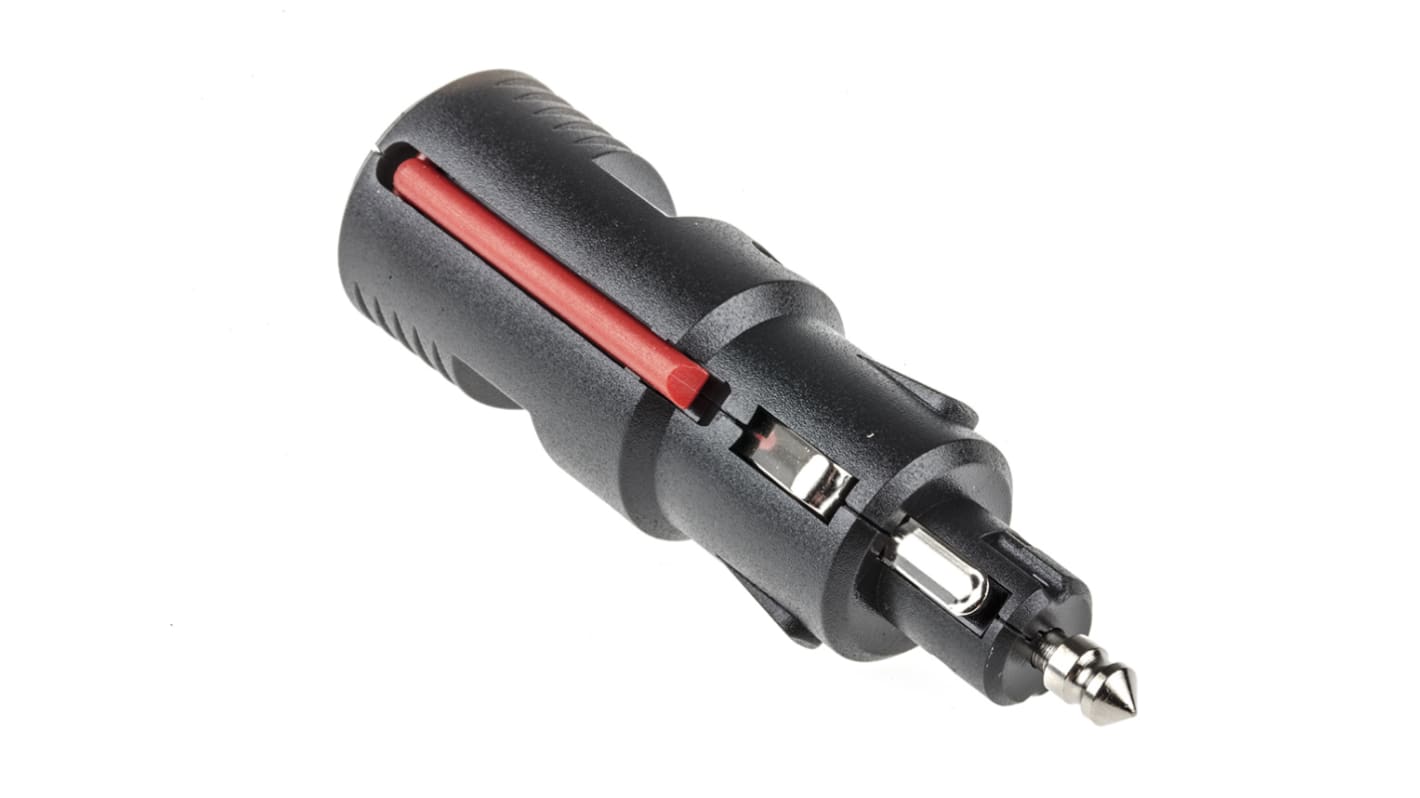 Pro Car 点烟器, 公插, 黑色，红色, 电缆安装, 额定电流16A, 热塑性塑料外壳