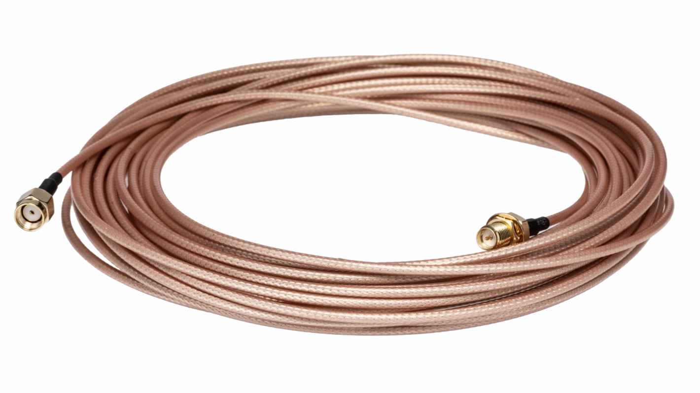 RS PRO Male RP-SMA to Female RP-SMA, 10m, Reverse SMA Coaxial, Terminated50 Ω