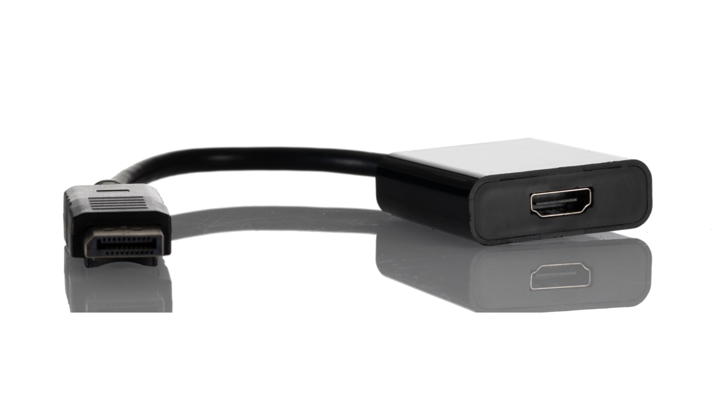 RS PRO Male DisplayPort to Female HDMI, PVC  Cable, 1080p, 150mm