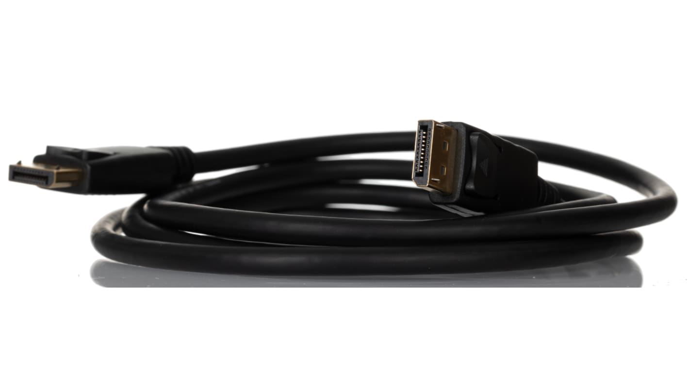 RS PRO Male DisplayPort to Male DisplayPort, PVC  Cable, 4K @ 60 Hz