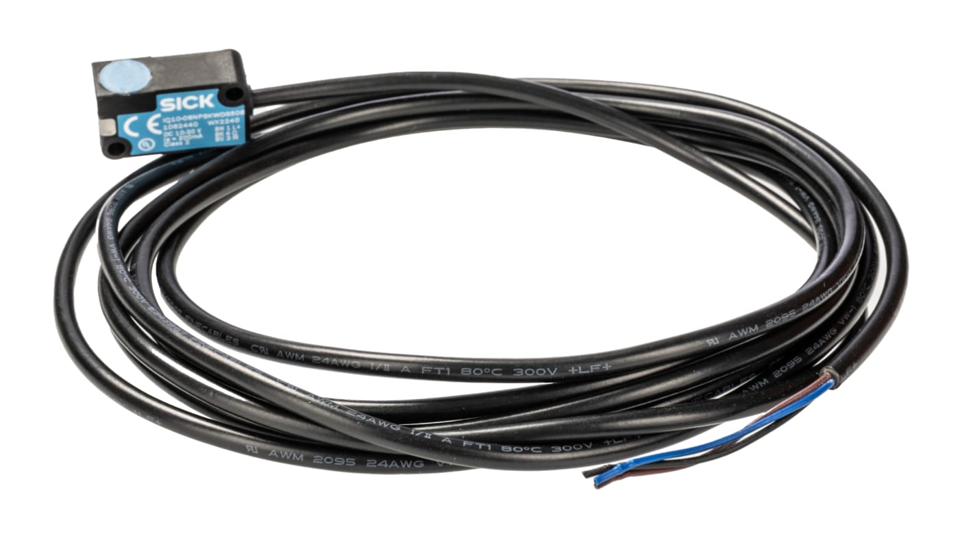 SICK Inductive Rectangular Proximity Sensor, 6 mm Detection, PNP NO, 10 → 30 V dc