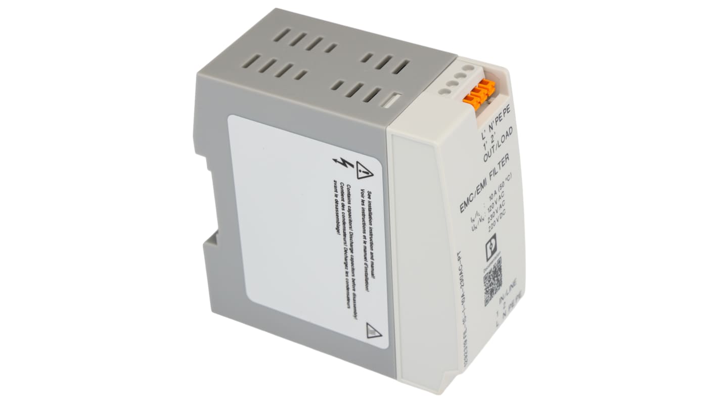 Phoenix Contact 10A 230 V ac, DIN Rail EMC Filter, Single Phase