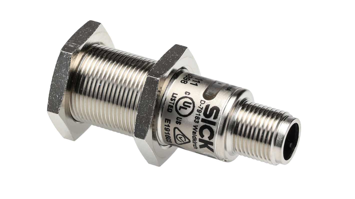 SICK Ultrasonic Threaded Barrel Proximity Sensor, M18, 350 mm Detection 4-20 mA, 10 → 30 V dc