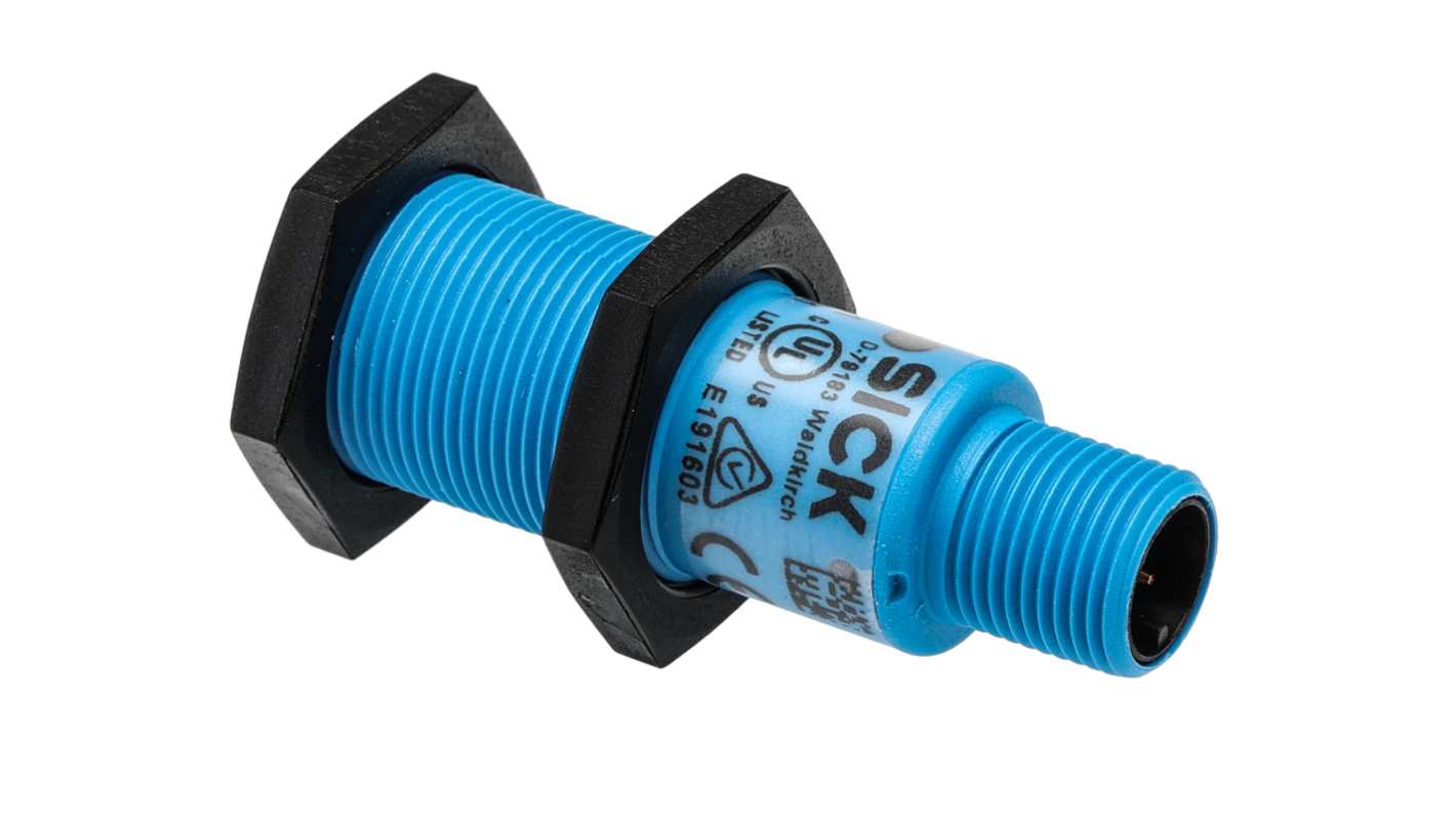SICK Ultrasonic Threaded Barrel Proximity Sensor, M18, 350 mm Detection 0-10 V, 15 → 30 V dc
