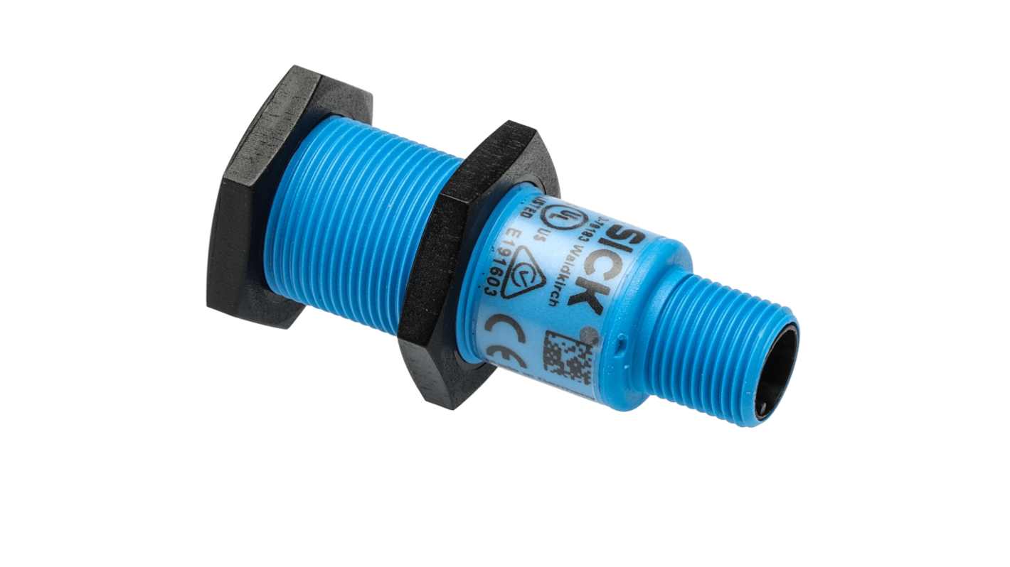 SICK Ultrasonic Threaded Barrel Proximity Sensor, M18, 150 mm Detection 0-10 V, 15 → 30 V dc