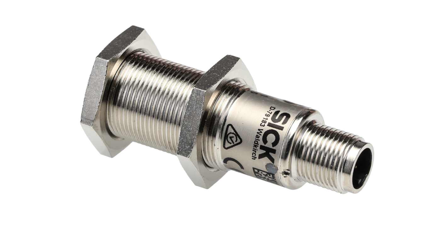 SICK Ultrasonic Threaded Barrel Proximity Sensor, M18, 1 m Detection, PNP/NPN, 10 → 30 V dc
