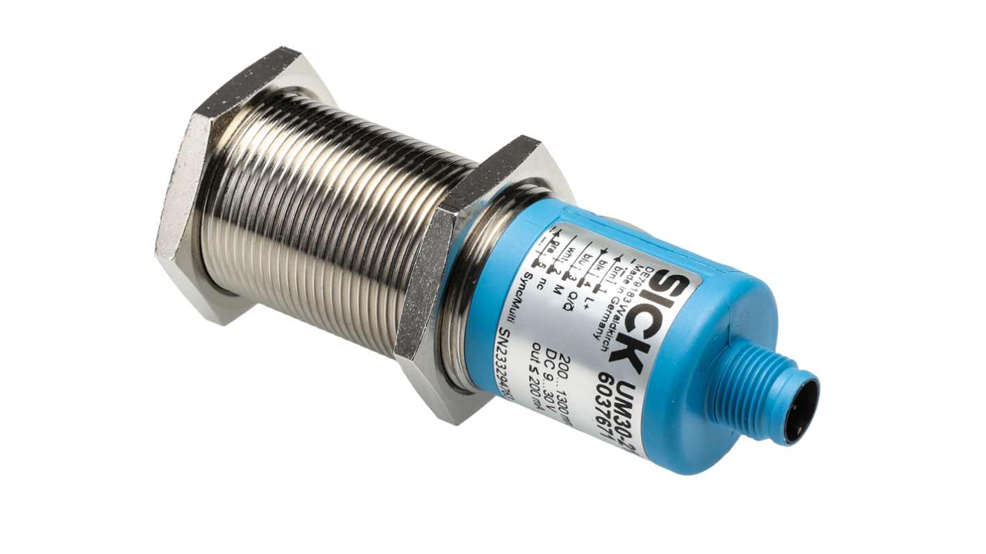 Capteur de proximité SICK, M30, Détection 1,3 m, NPN, 9 → 30 V c.c.