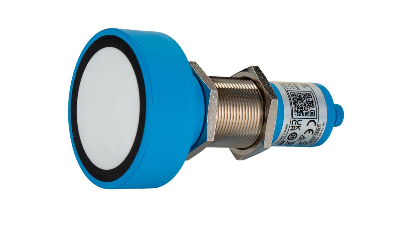 SICK Ultrasonic Threaded Barrel Proximity Sensor, M30, 6 m Detection, PNP NC, 9 → 30 V dc