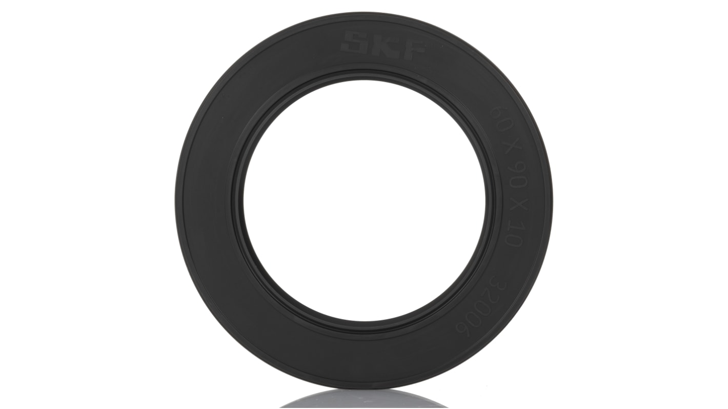 Junta para eje giratorio SKF de Caucho nitrilo, Ø int. 60mm, Ø ext. 90mm, grosor 10mm
