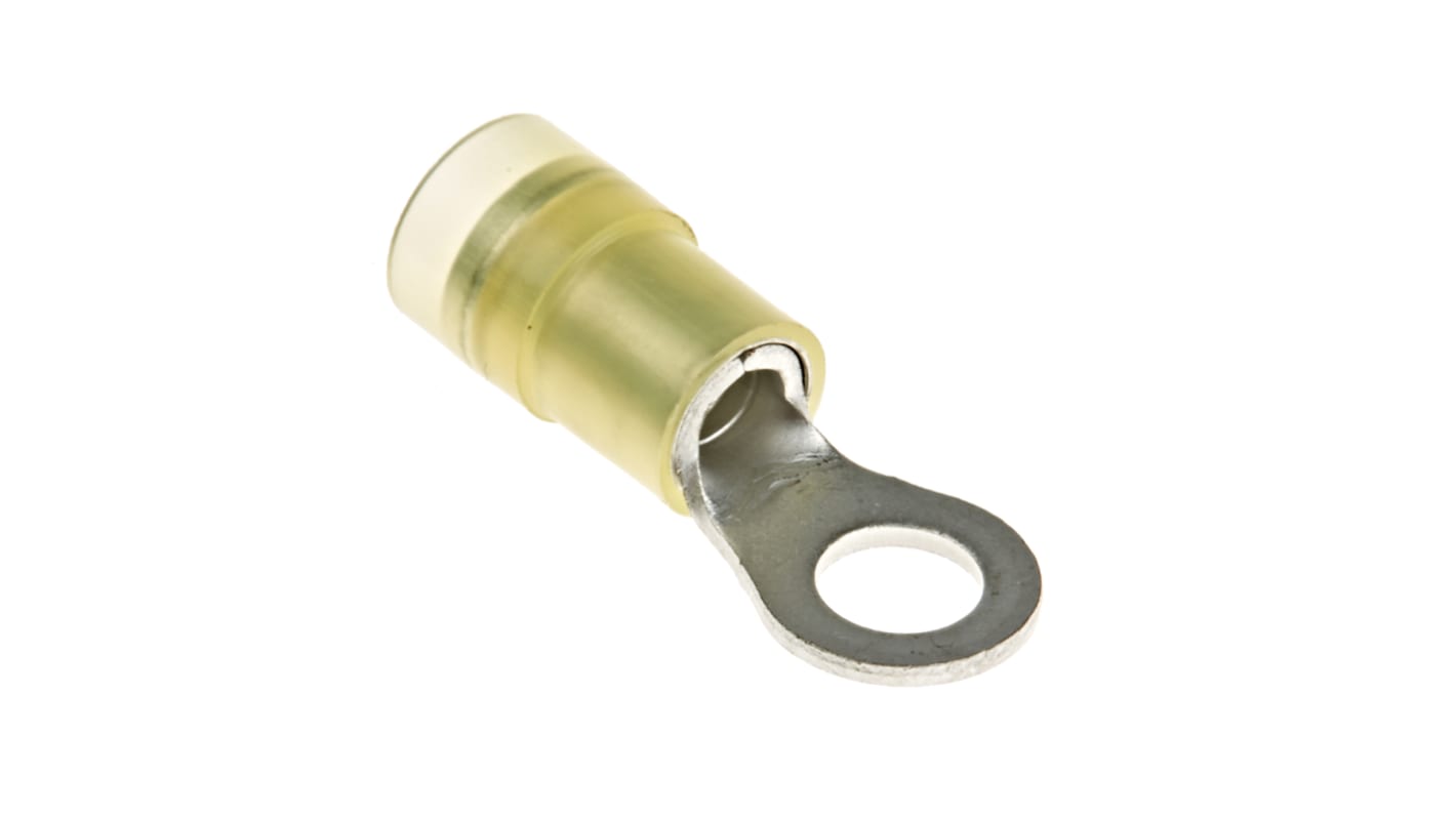 Terminale ad occhiello RS PRO Isolato, Ø perno M5, dimens. max filo 6mm², 10AWG, Giallo