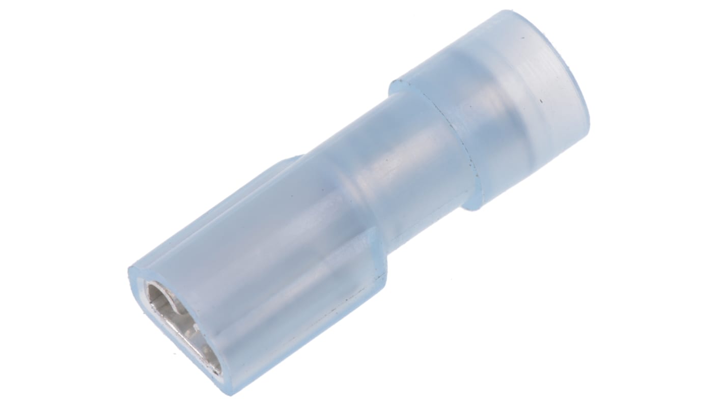 RS PRO Blue Insulated Female Spade Connector, Double Crimp, 4.75 x 0.8mm Tab Size, 1.5mm² to 2.5mm²