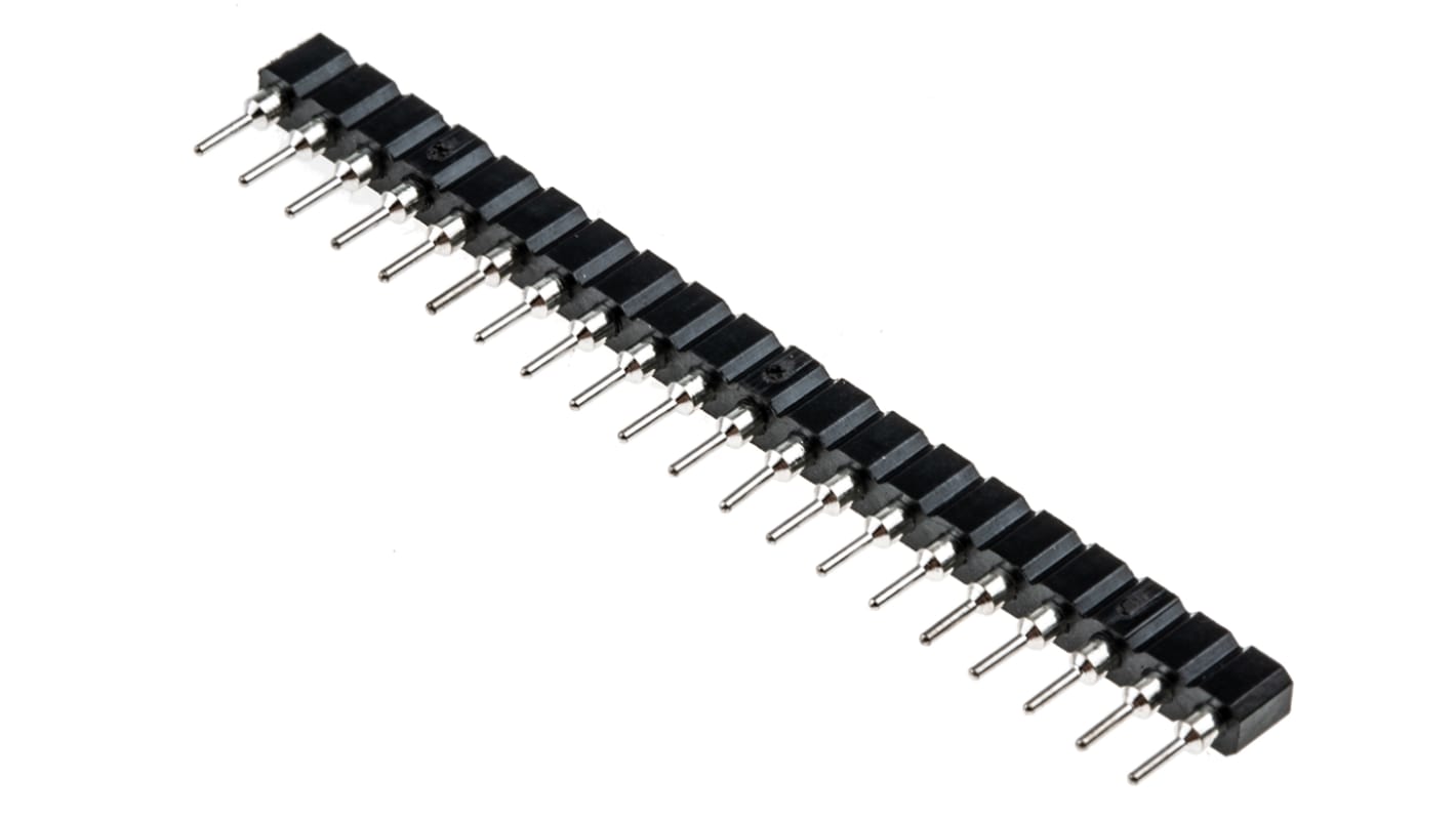 Winslow Straight Through Hole Mount Socket Strip, 20-Contact, 1-Row, 2.54mm Pitch, Solder Termination