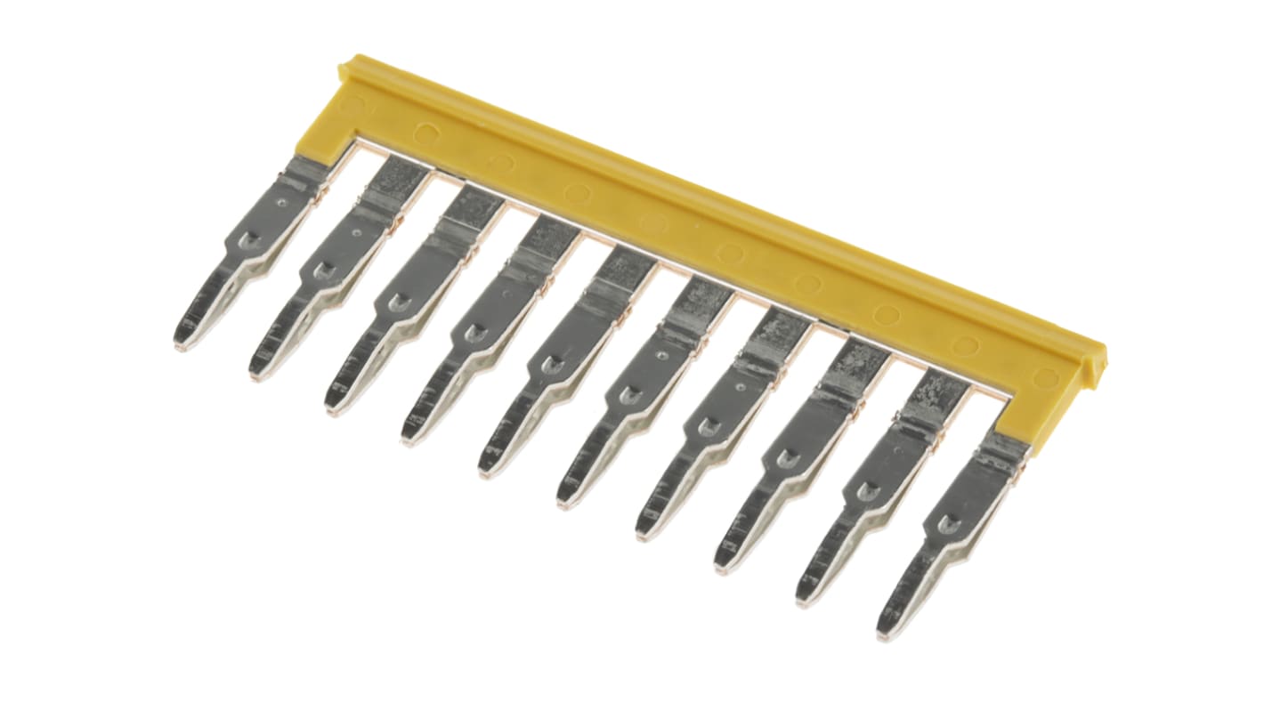 Weidmuller ZQV Series Jumper Bar for Use with DIN Rail Terminal Blocks