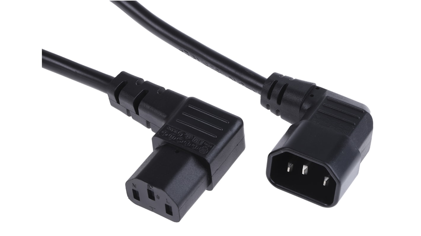 Cable de alimentación RS PRO Negro de 2m, 250 V / 10 A