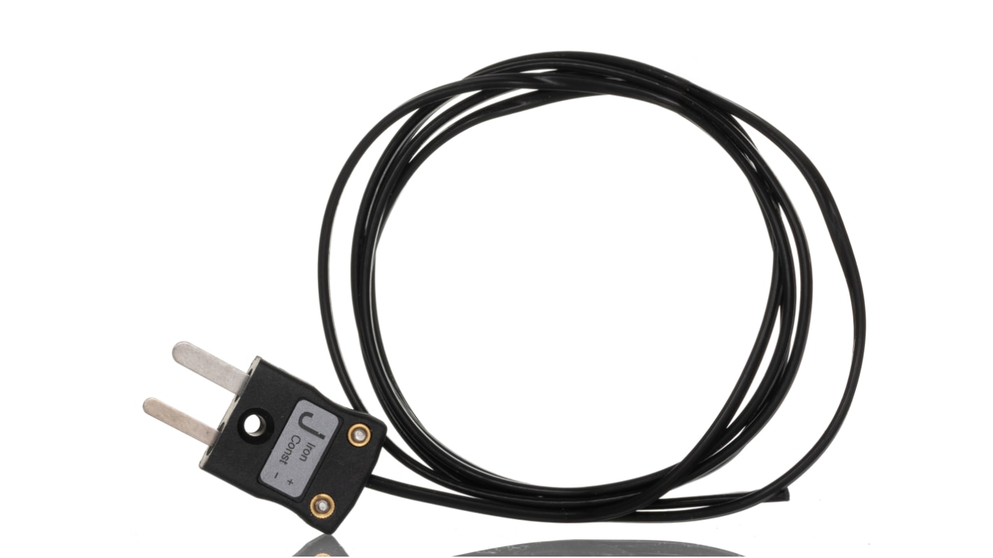 Termopar tipo J RS PRO, Ø sonda 7/0.2mm x 1m, temp. máx +260°C, cable de 1m, conexión , con conector miniatura