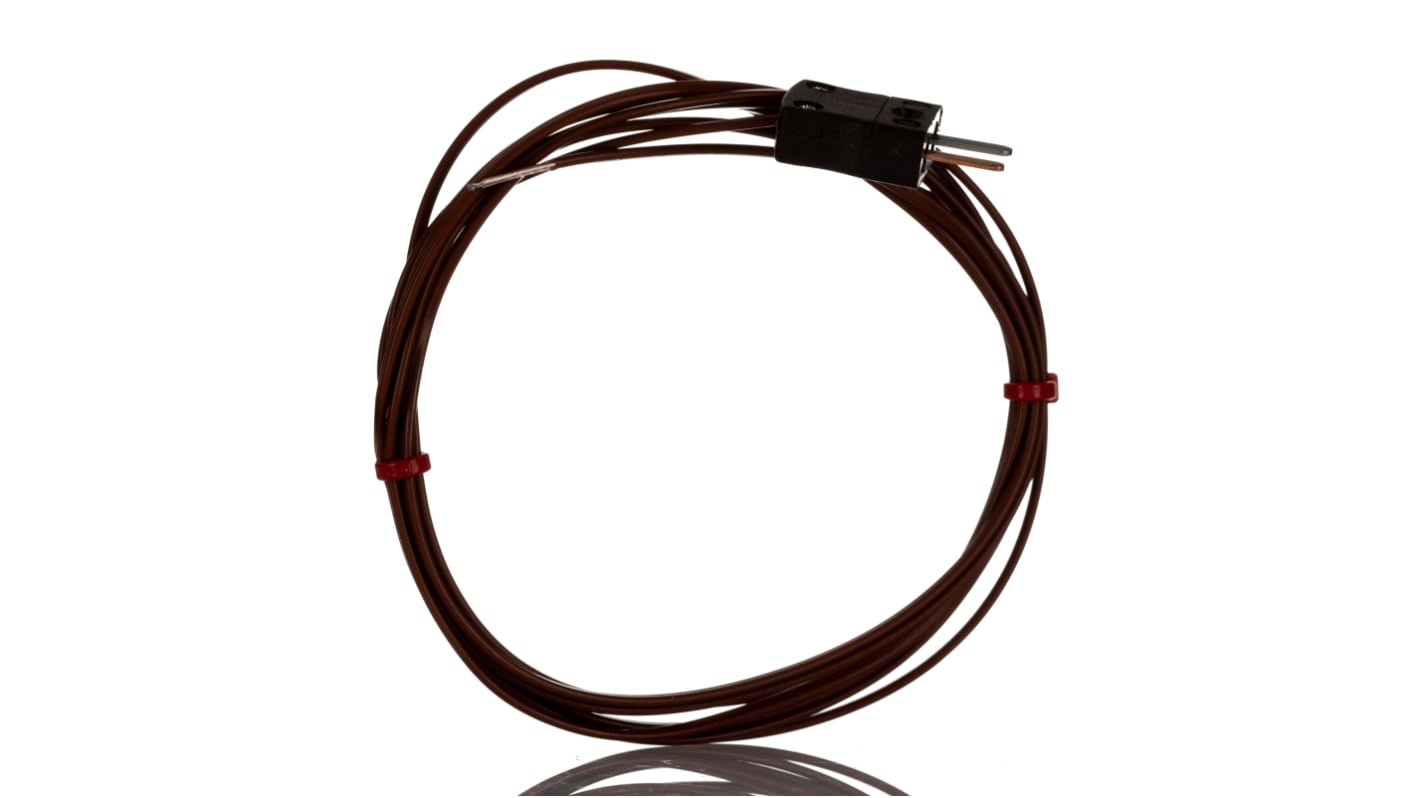 Termopar tipo T RS PRO, Ø sonda 7/0.2mm x 2m, temp. máx +260°C, cable de 2m, conexión , con conector miniatura