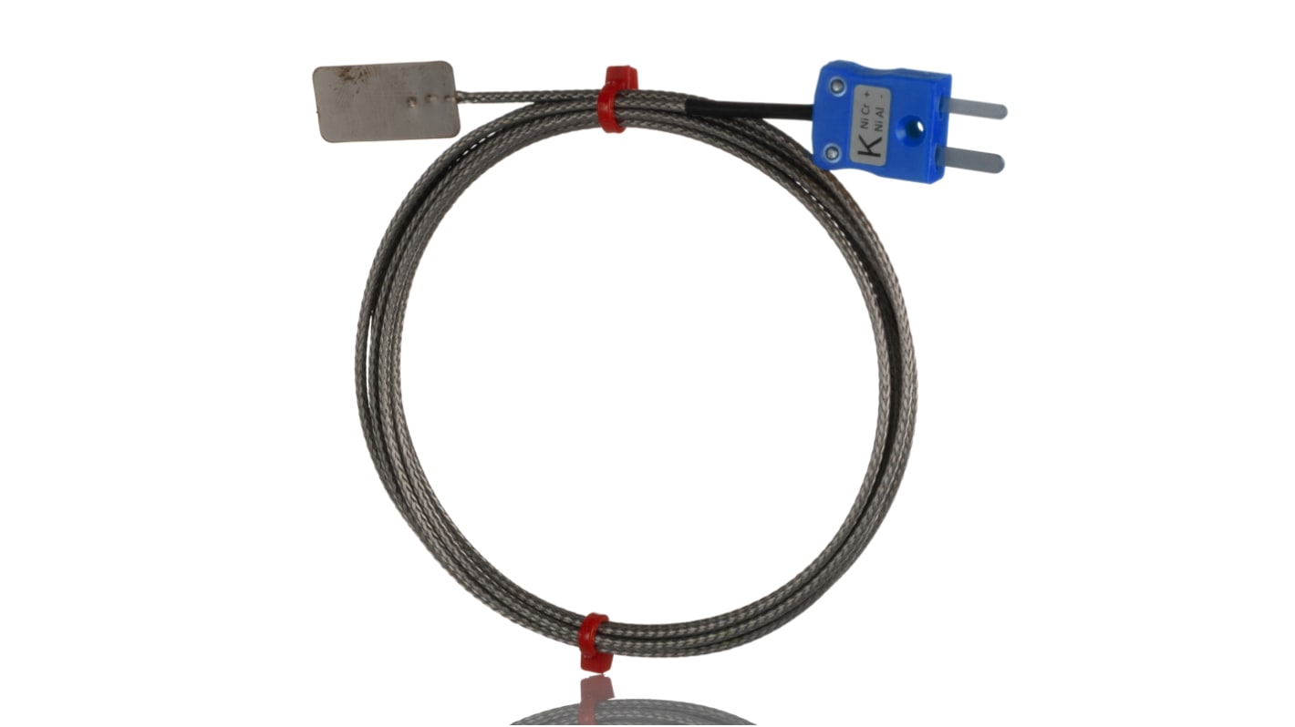 RS PRO Type K Leaf Thermocouple 1m Length, 13mm Diameter, -50°C → +350°C