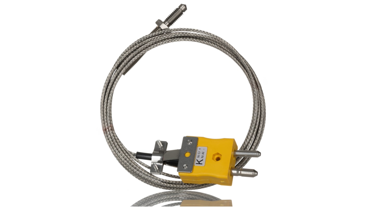RS PRO Type K Nozzle Thermocouple 2m Length, M6 x 1mm Diameter, -60°C → +350°C