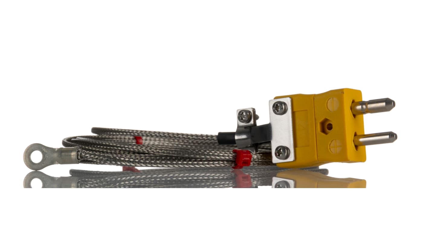 RS PRO Type K Washer Thermocouple 2m Length, 4mm Diameter → +350°C