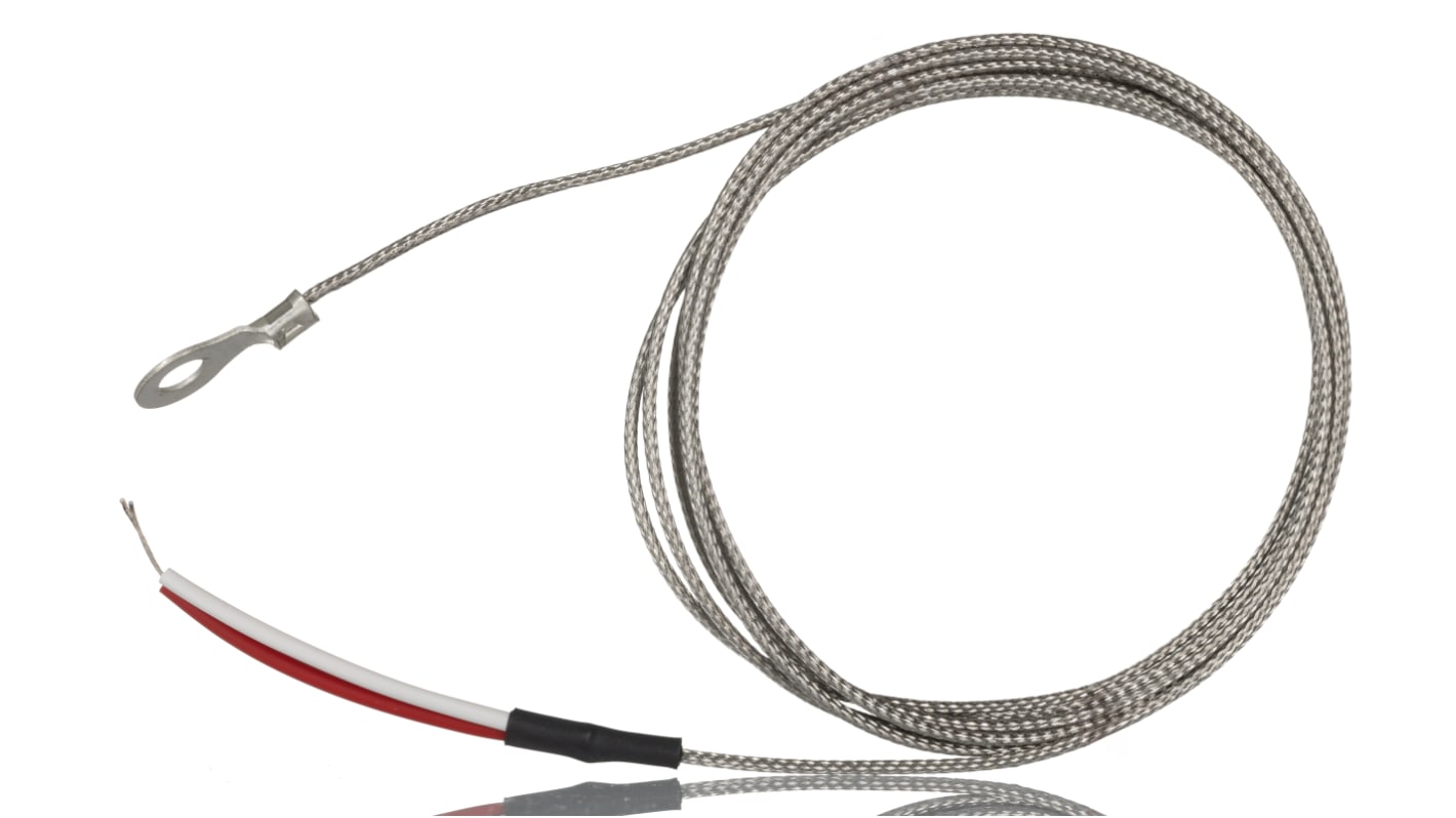 RS PRO Type K Washer Thermocouple 2m Length, 6mm Diameter → +350°C