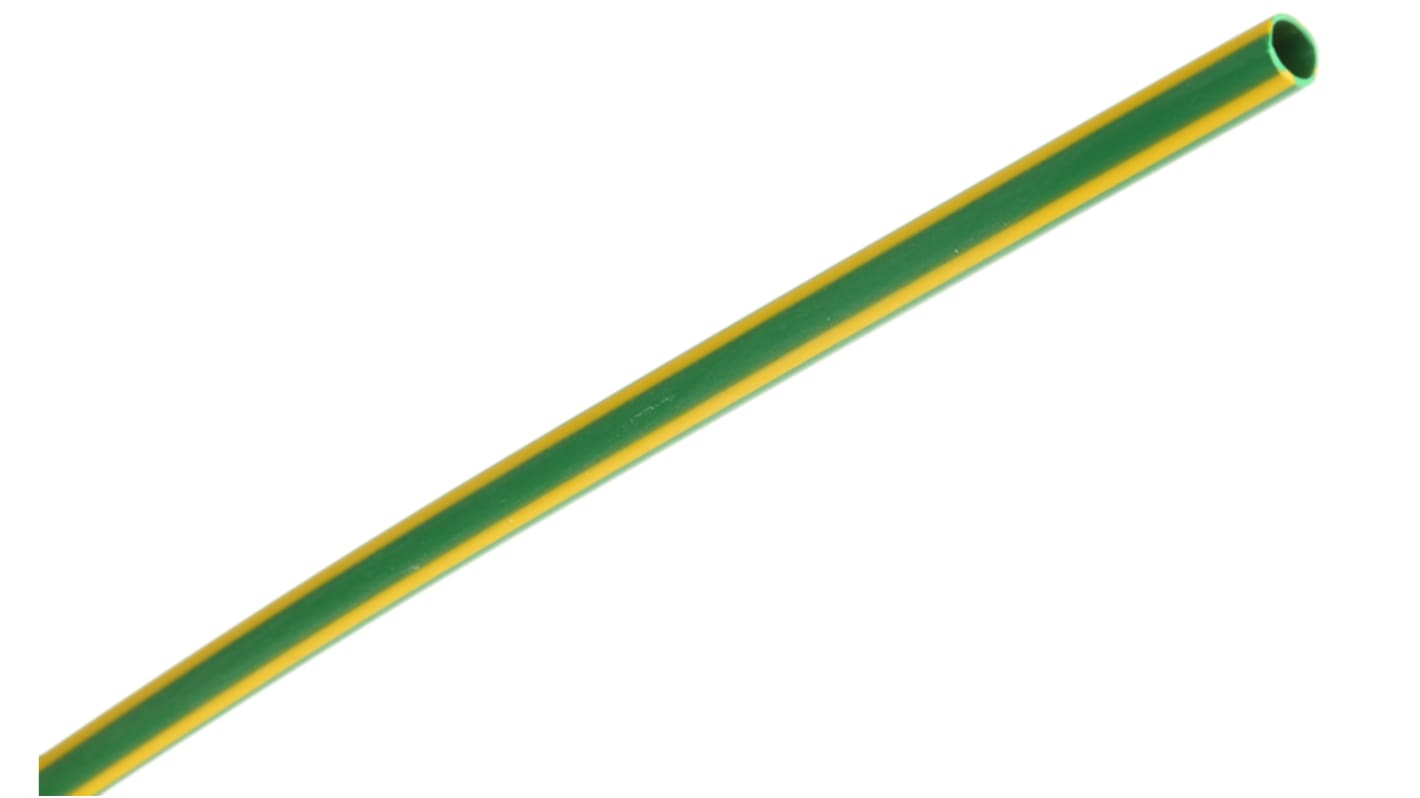 Guaina termorestringente RS PRO Ø 3.2mm, col. Verde, restringimento 2:1, L. 1.2m