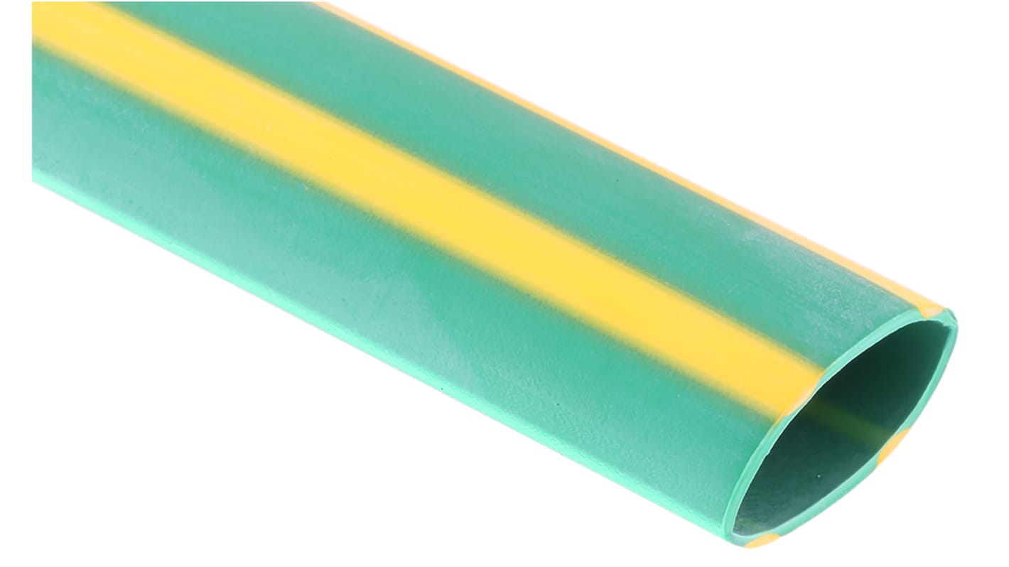 RS PRO Halogen Free Heat Shrink Tubing, Green 12.7mm Sleeve Dia. x 1.2m Length 2:1 Ratio