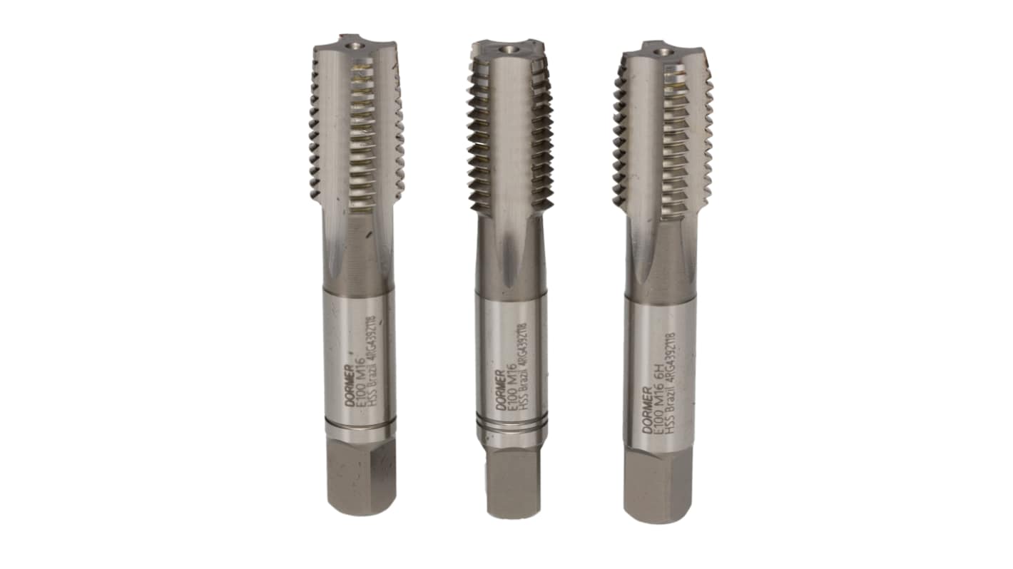 Dormer タップセット, M16, ピッチ:2.0mm, HSS