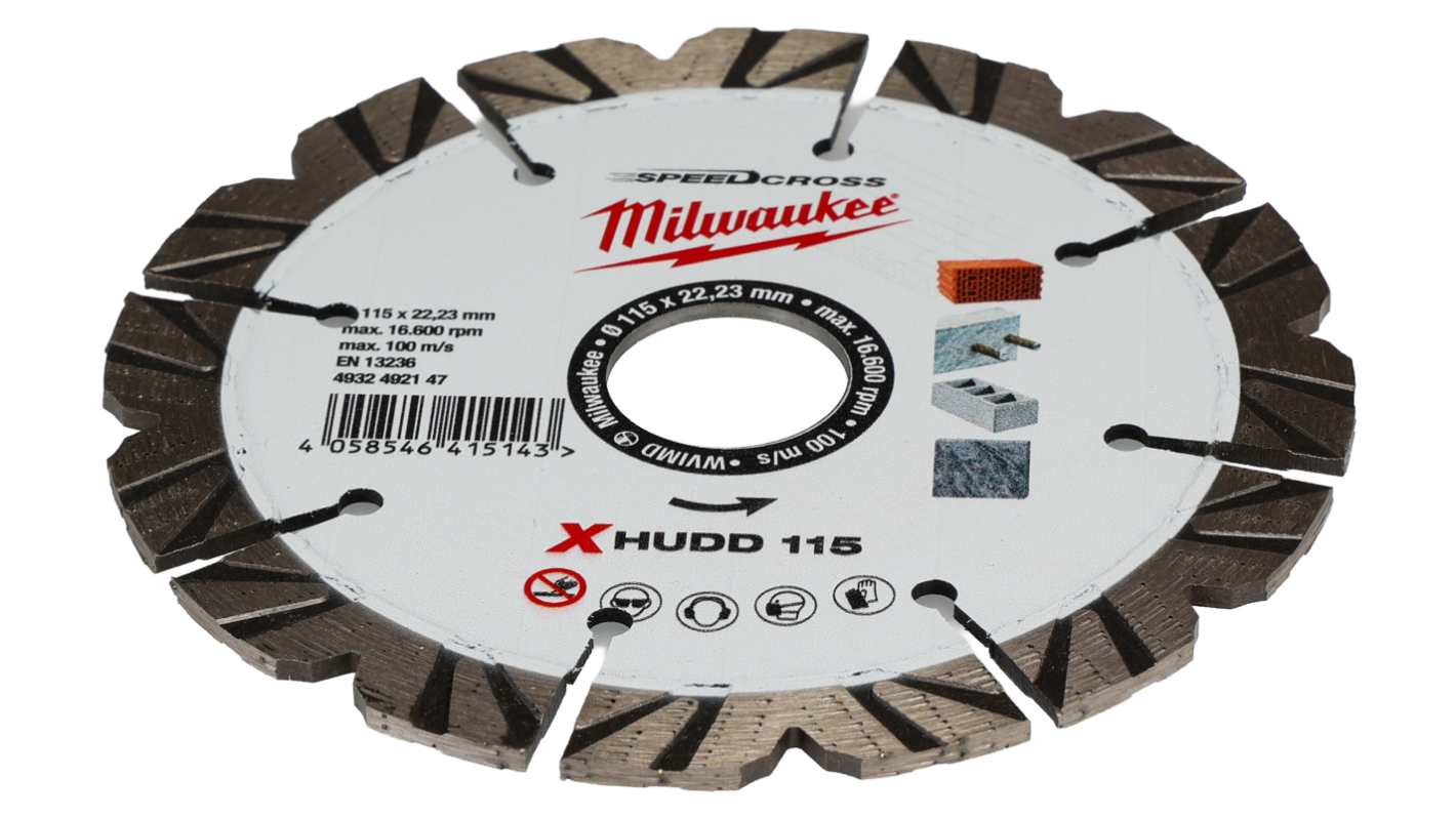 Milwaukee XHUDD Cutting Disc, 115mm x 2.5mm Thick, 1 in pack