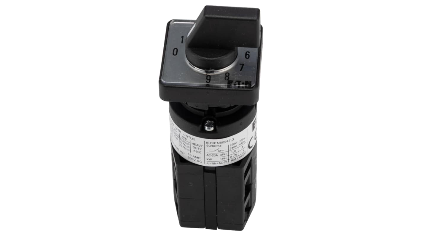 Eaton, 1P 10 Position 30°, 690V ac, 10A, Toggle Actuator