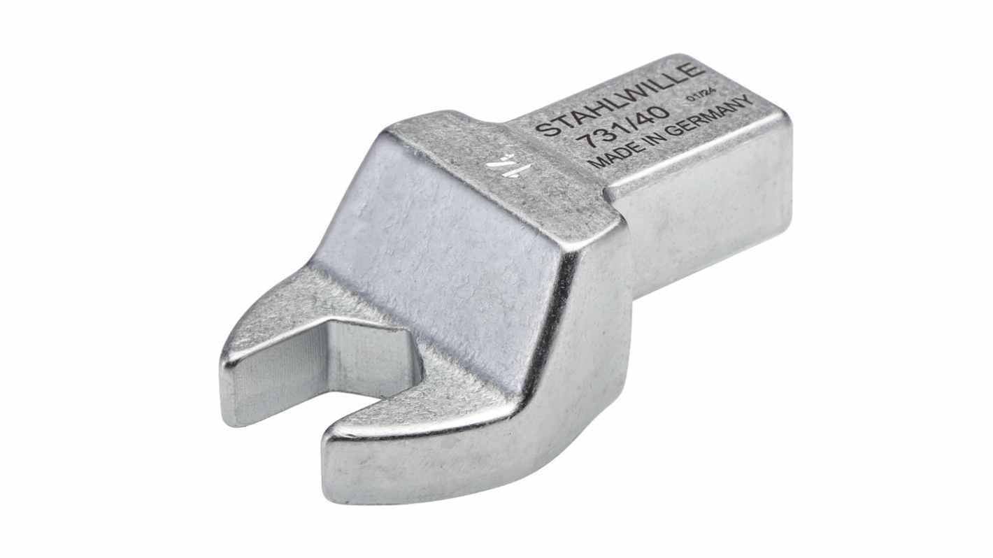 STAHLWILLE 731/40 Series Open Ended Insert Insertion Wrench, 14 mm, 14 x 18mm Insert, Chrome Plated Finish