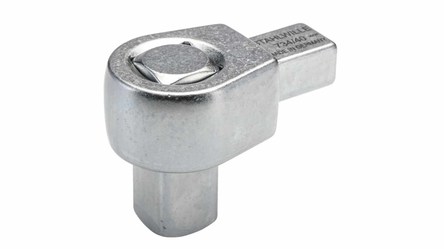 STAHLWILLE 734 Series Round Square Drive Insert Tool, 40 mm, 14 x 18mm Insert, Chrome Plated Finish