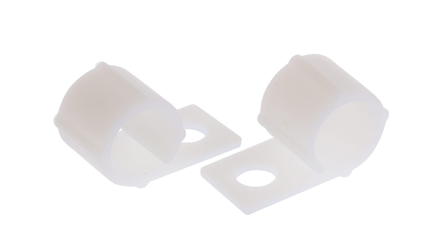 Essentra Natural Nylon Cable Clip, 9.5mm Max. Bundle
