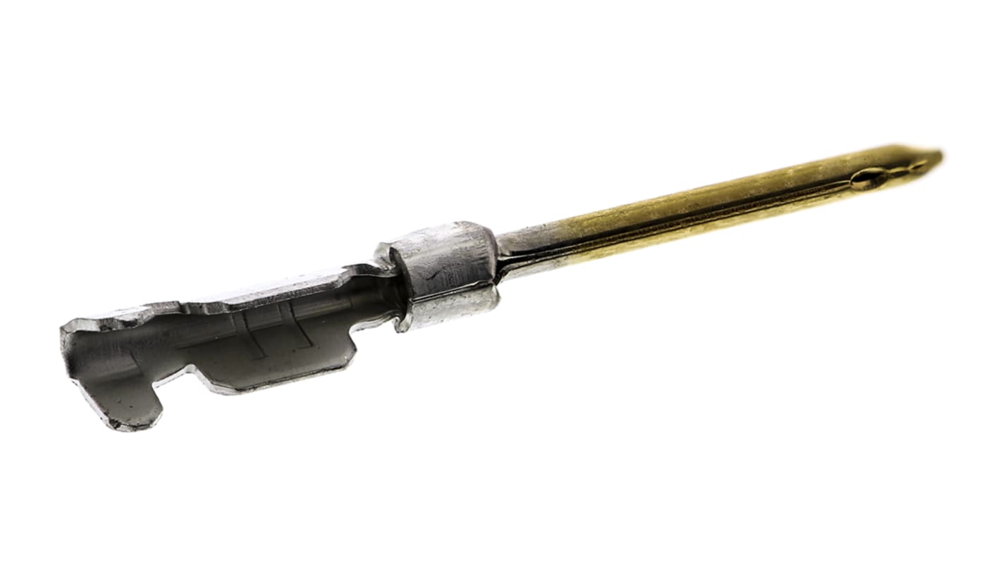 TE Connectivity D-Sub触点, 公插, 尺寸22, 压接端接, 28 → 22 AWG, 金镀镍黄铜, AMPLIMITE HDP-22系列