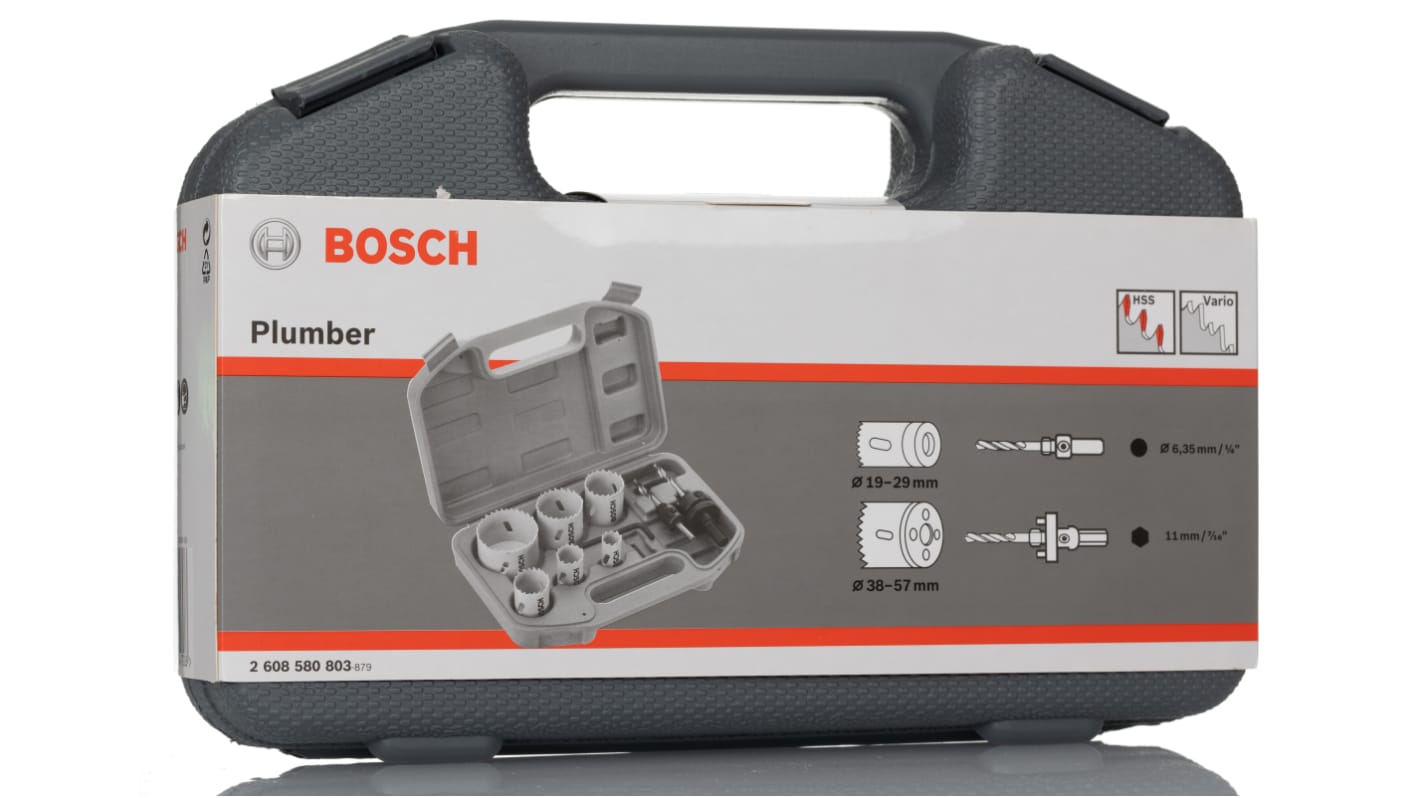 Set seghe a tazza Bosch in Bi-materiale, Ø 19 → 57mm, bimetallica, profondità taglio 40mm, con mandrino