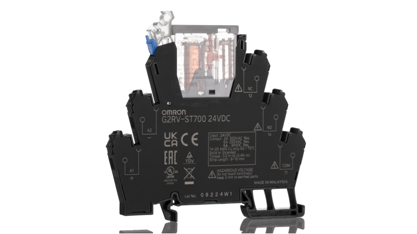 G2RV-ST700 DC24 | オムロン G2RV-ST 電気機械式リレー, 24V dc G2RV-ST700 DC24 | オムロン G2RV-ST 電気機械式リレー, 24V dc