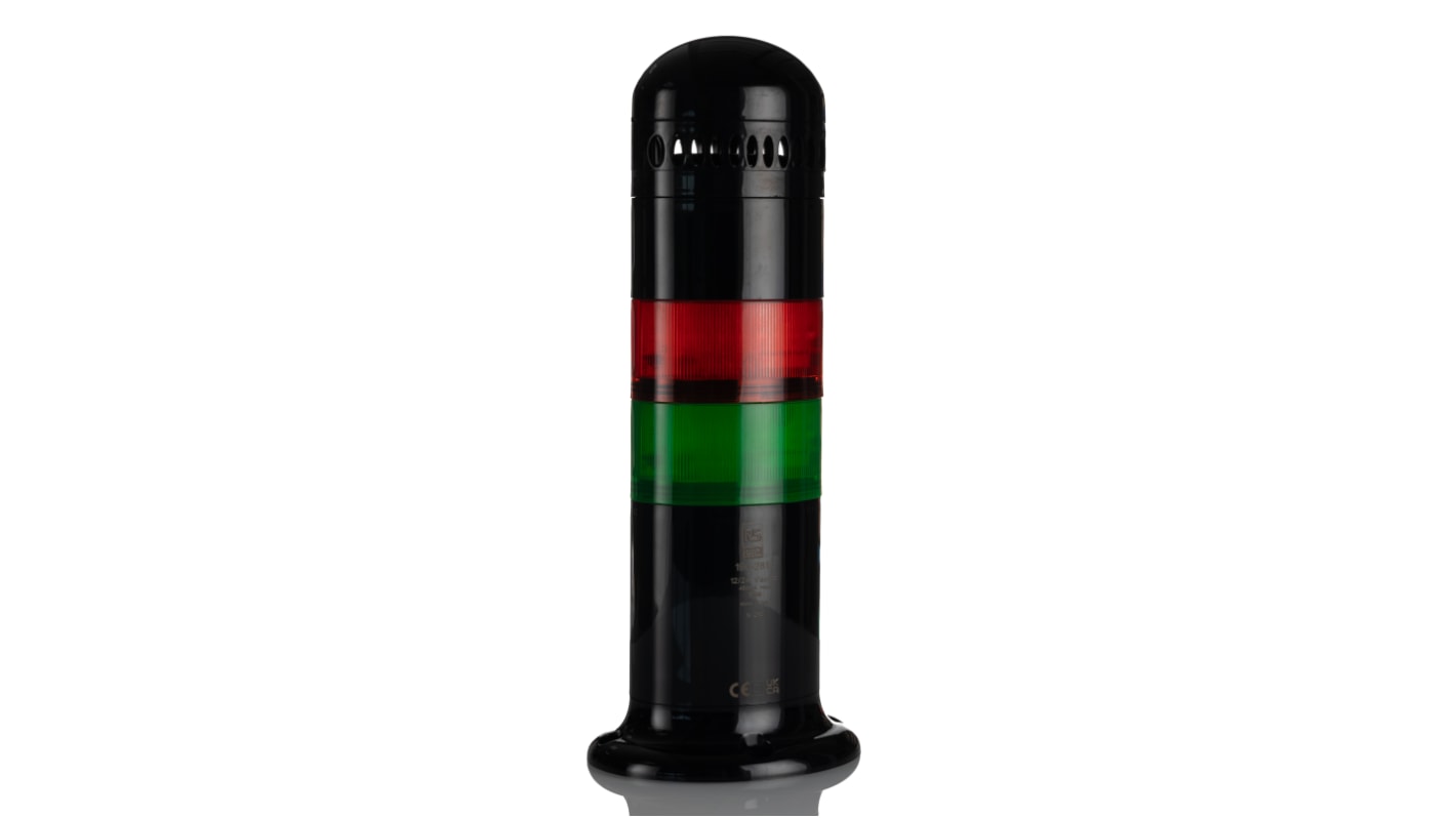 Rs-Online Torretta di segnalazione RS PRO 12 → 24 V CA/CC LED 6 elementi lenti Verde/Rosso