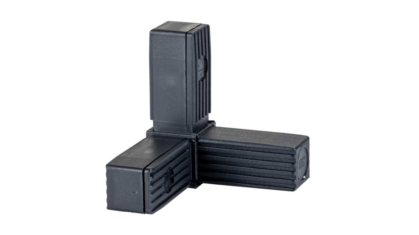 RS PRO  Steel Core 3-Way Connector, Square Tube Connector, Strut Profile 25 mm