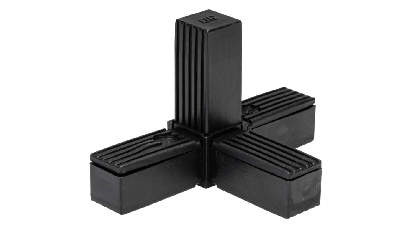 RS PRO Steel Core 4-Way Connector, Square Tube Connector, Strut Profile 25 mm