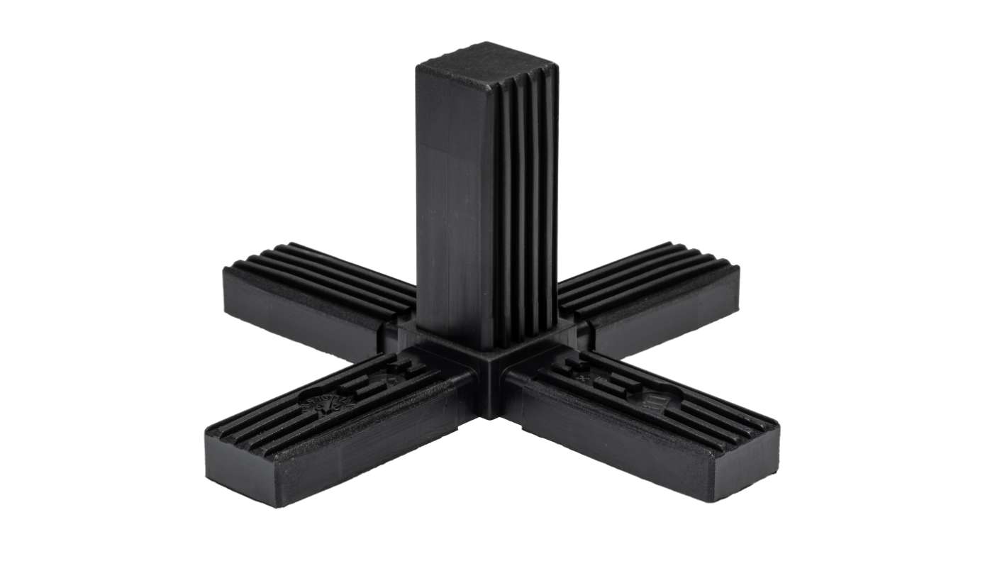 RS PRO 5-Way Connector, Square Tube Connector, Strut Profile 25 mm