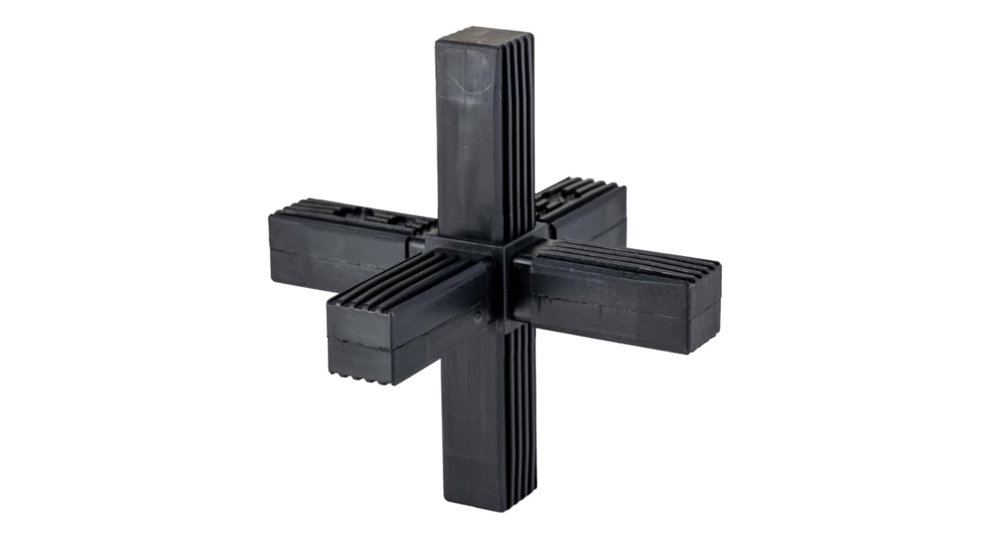 RS PRO Steel Core 6-Way Connector, Square Tube Connector, Strut Profile 25 mm