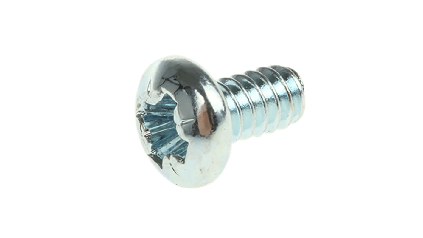 Tornillo de cabeza alomada con huella Pozidriv RS PRO No 6 UNC, de Acero Galvanizado brillante
