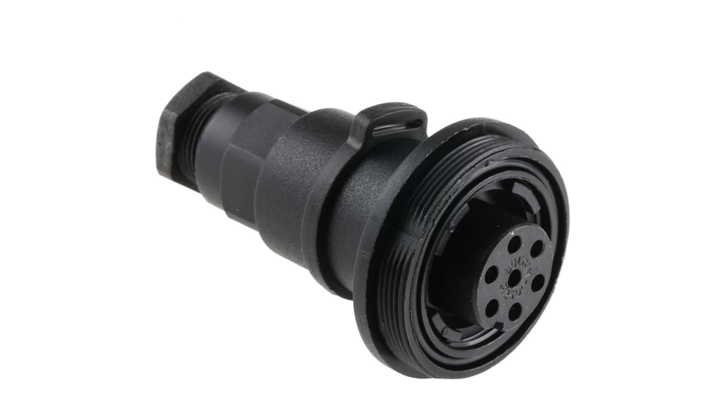 Bulgin Circular Connector, 7 Contacts, In-line, Socket, Female, IP68, Standard Buccaneer Series