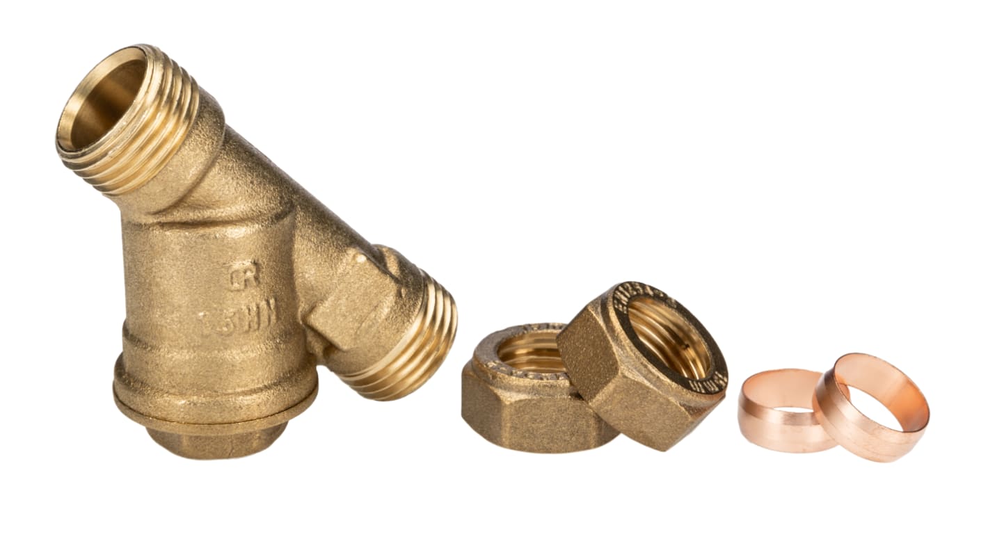 RS PRO, 15 mm Brass Y Strainer