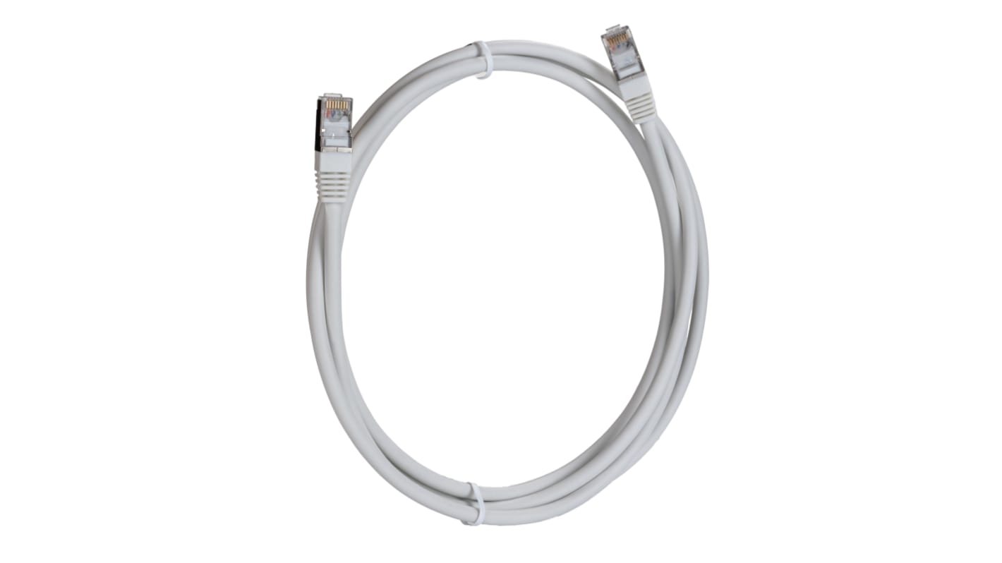 RS PRO Cat8-kabel Cat8, Hvid LSZH kappe, 2m