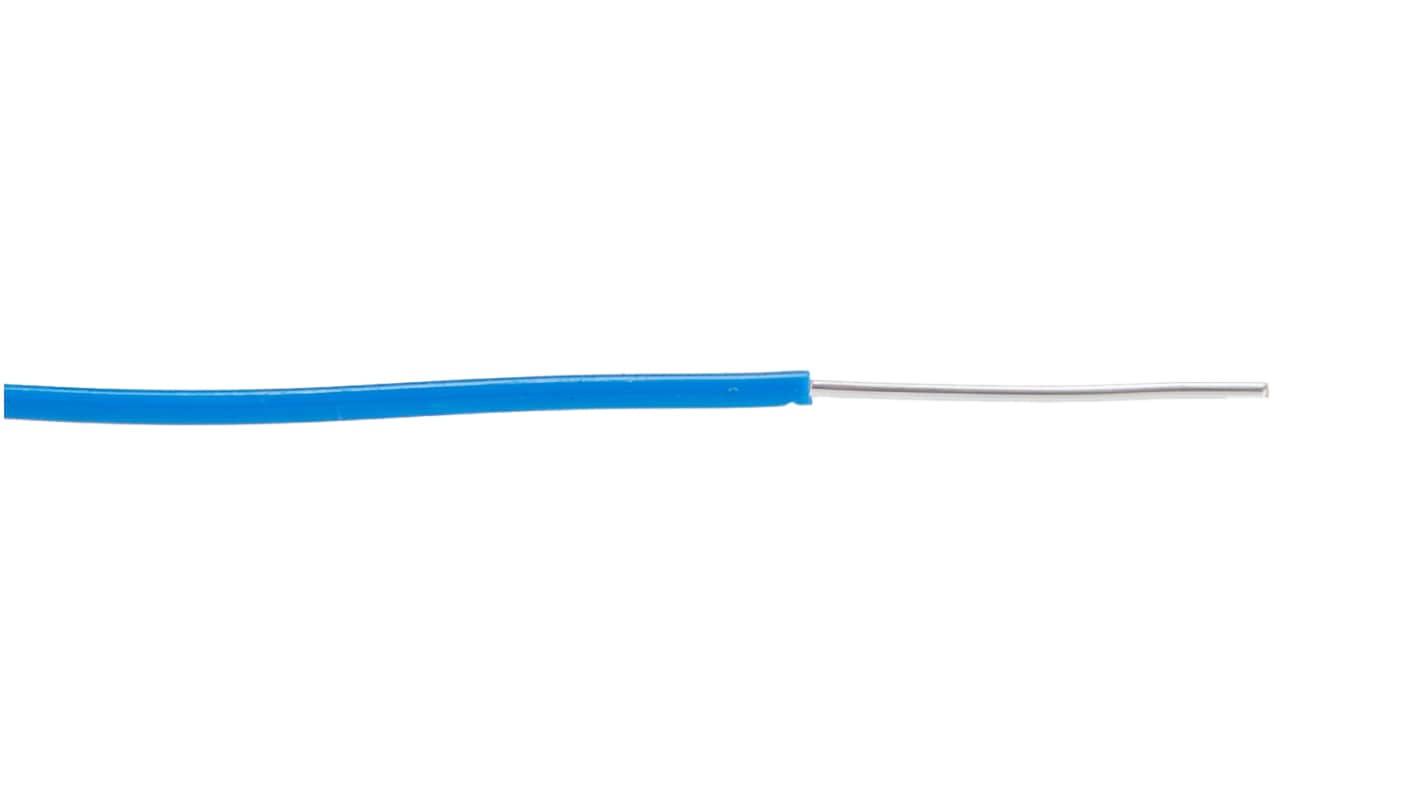 Alpha Wire Hook-up Wire TEFLON Series Blue 0.25 mm² Hook Up Wire, 24 AWG, 1/0.51 mm, 30.5m, PTFE Insulation, 2854/1