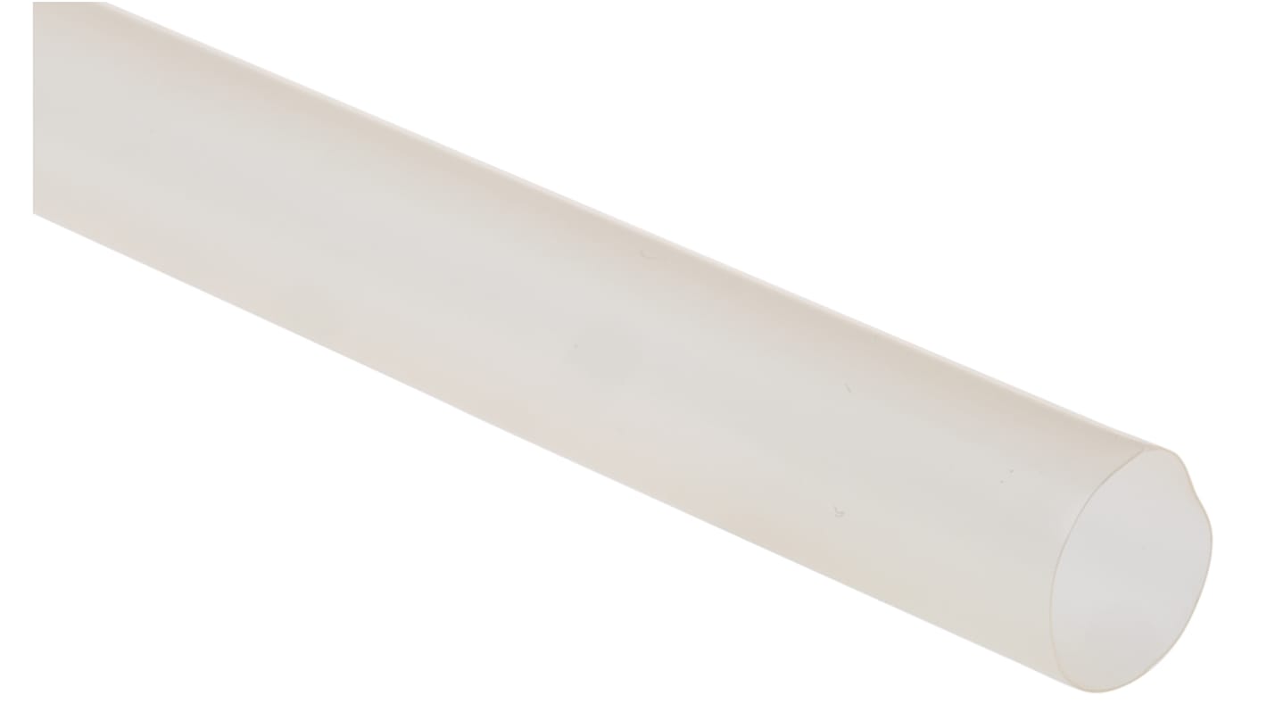 TE Connectivity Heat Shrink Tubing, Clear 9.5mm Sleeve Dia. x 1.2m Length 2:1 Ratio, KYNAR Series